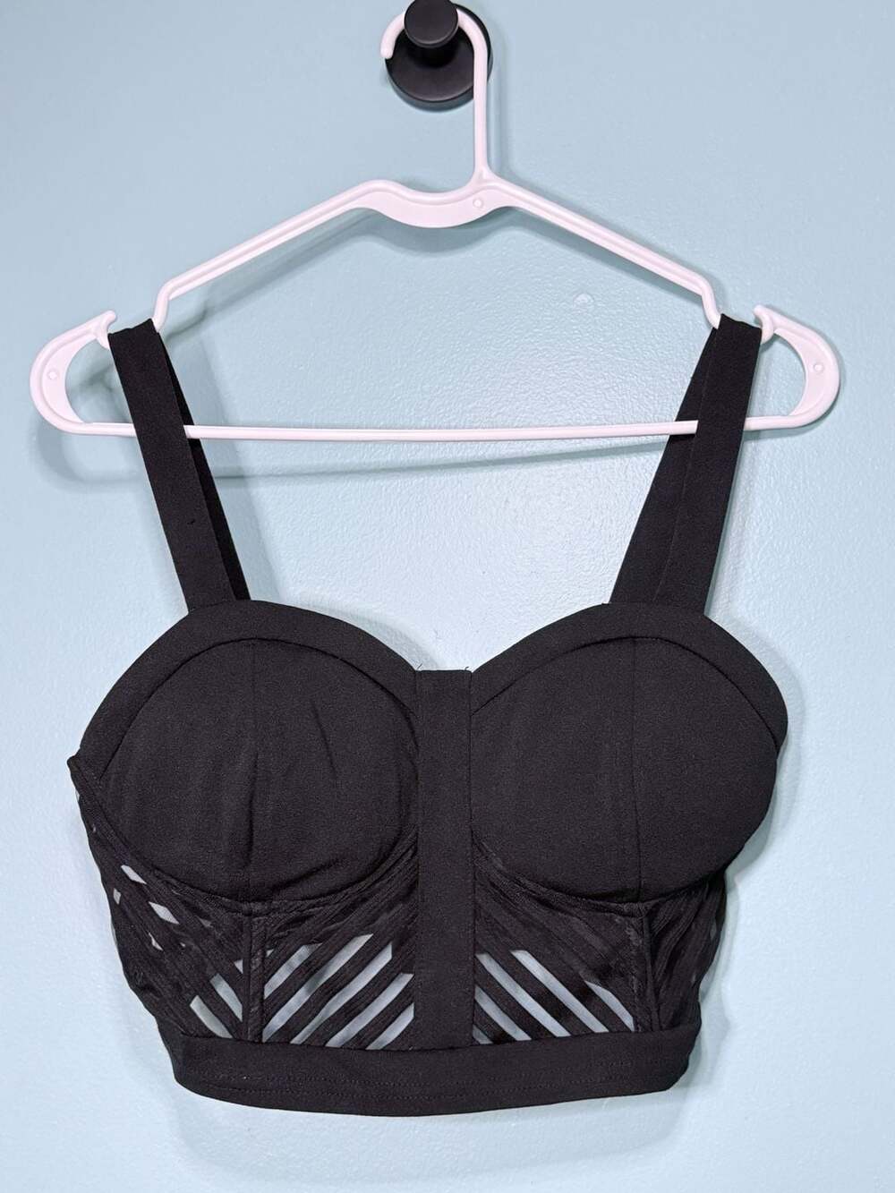Windsor Black Bustier Crop Top